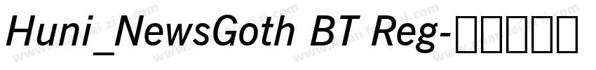 Huni_NewsGoth BT Reg字体转换